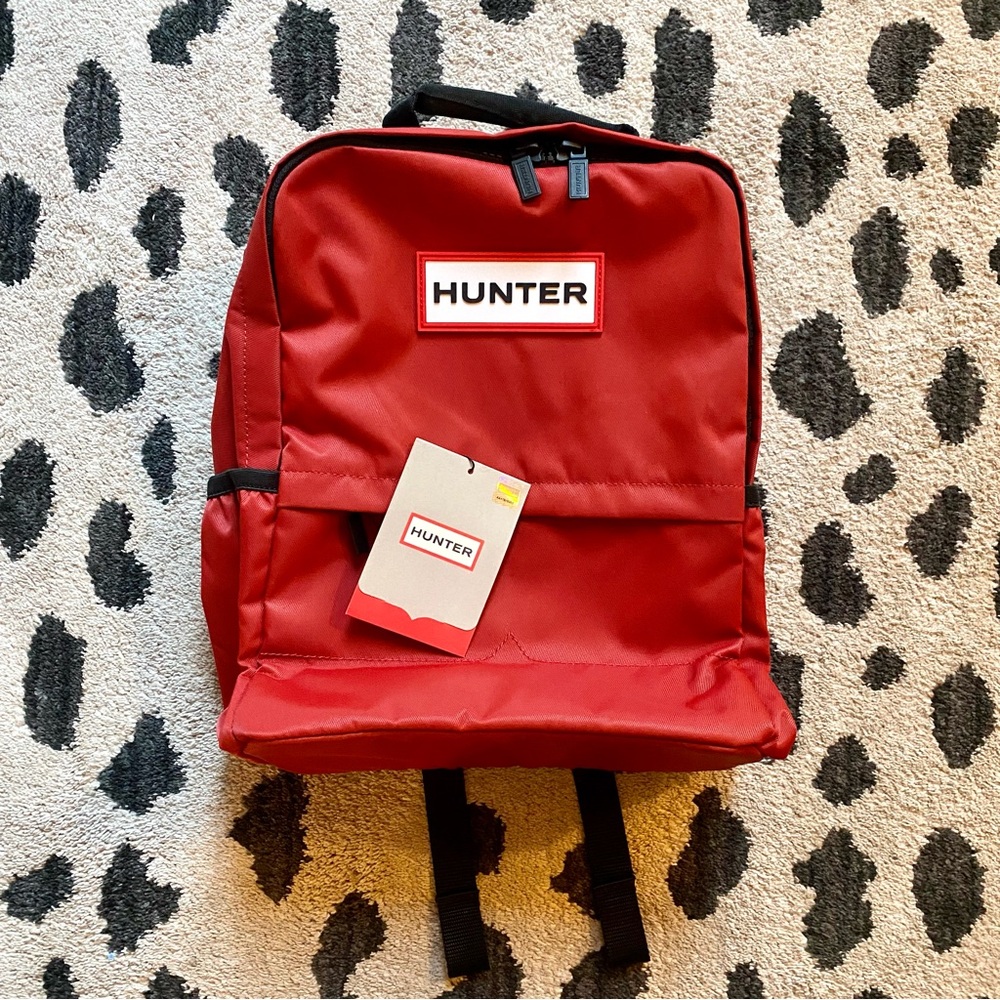 NWT NEW Hunter red black school backpack bag